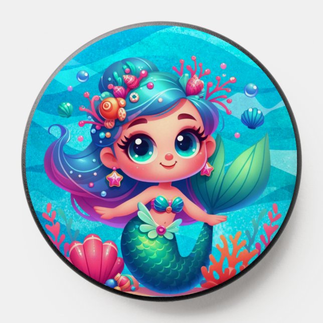 Cute underwater mermaid PopSocket (Popsocket)
