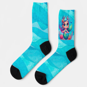 Cute underwater mermaid socks