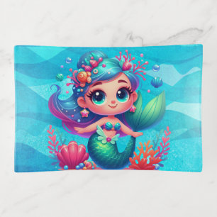 Cute underwater mermaid trinket tray