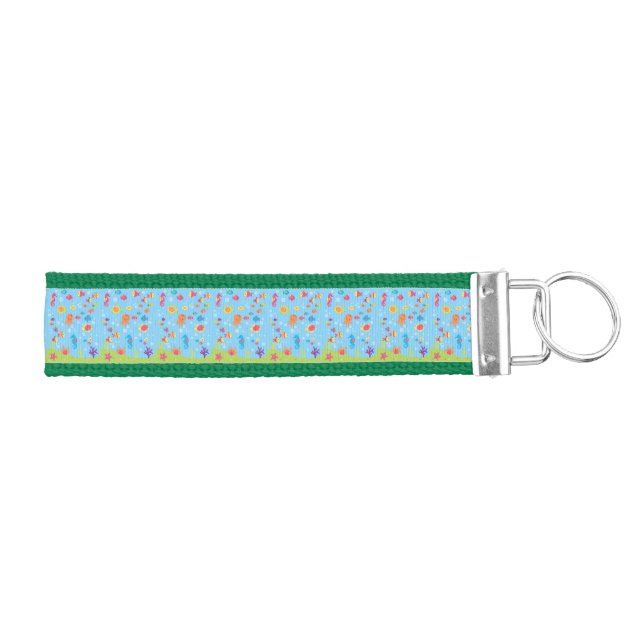 Cute Underwater Scene.ai Wrist Keychain (Keys on Right)