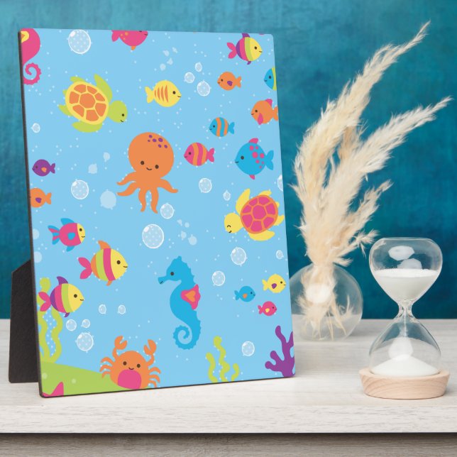 Cute Underwater Scene Plaque (Side)