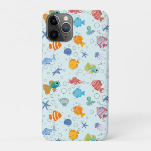 Cute Underwater Sea Life & Colorful Fish iPhone Ca 11 Pro Case