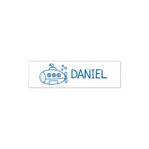 Cute Underwater Submarine Kids Personalized Pocket Stamp