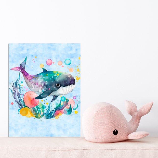Cute Underwater whale Poster (Creator Uploaded)