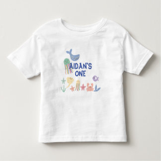 Cute Underwater World First Birthday Toddler T-shirt