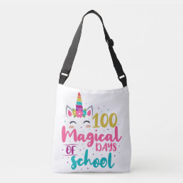 Cute Unicorn 100 Magical Days Of School Crossbody Bag