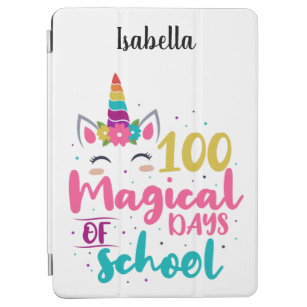 Cute Unicorn 100 Magical Days Of School iPad Air Cover