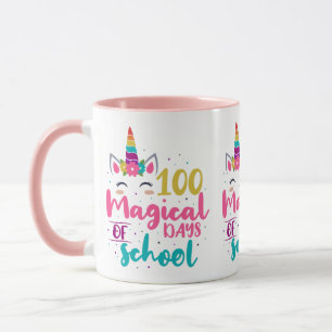 Cute Unicorn 100 Magical Days Of School Mug