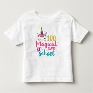 Cute Unicorn 100 Magical Days Of School Toddler T-shirt