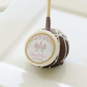 Cute Unicorn 1st Birthday Party Favor Cake Pops