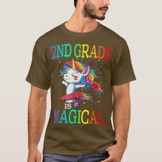 Cute Unicorn 2nd Grade Is Magical Back To School F T-Shirt