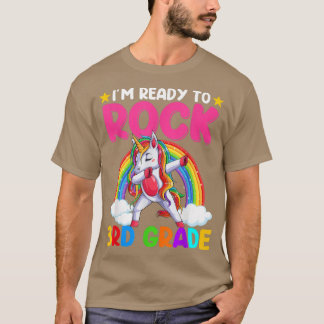 Cute Unicorn 3rd Back To School Ready To Rock For T-Shirt