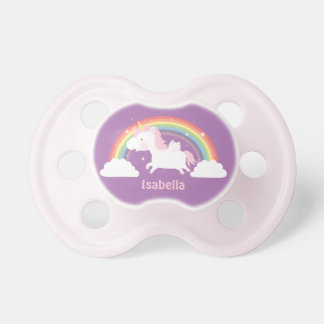 Cute Unicorn and Rainbow For Baby Girls Pacifier