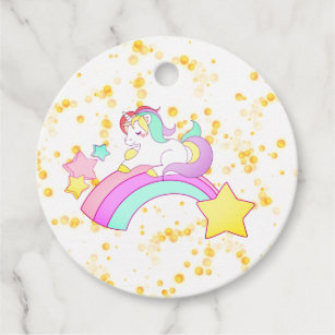 Unicorn Thank You Favor Tags - Silver Glitter Printable Rainbow Tag –  CraftyKizzy
