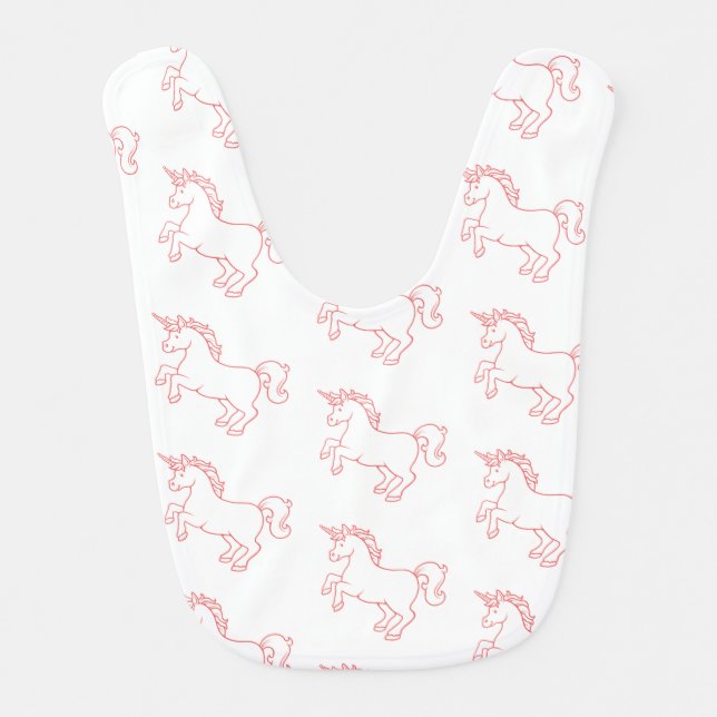 Cute Unicorn Baby Bib (Front)