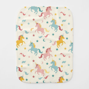 Cute Unicorn  Baby Burp Cloth