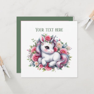 Cute unicorn baby shower customizable  invitation