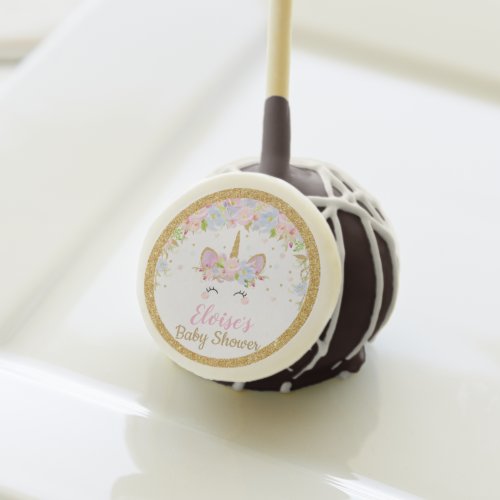 Cute Unicorn Baby Shower Party Favor Cake Pops