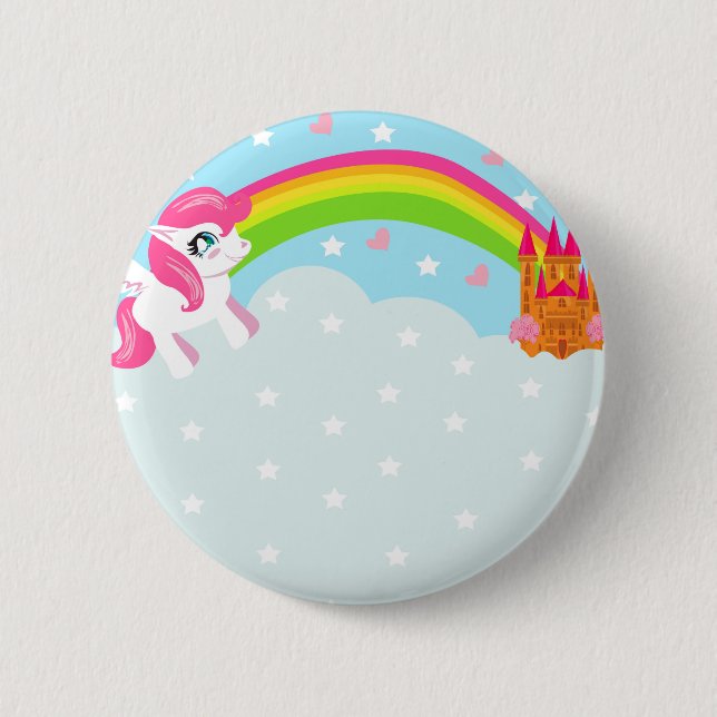 cute unicorn Badge Button (Front)
