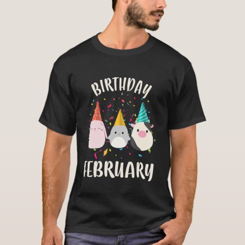 Cute Unicorn Birthday February Squishmallow Girl B T_Shirt