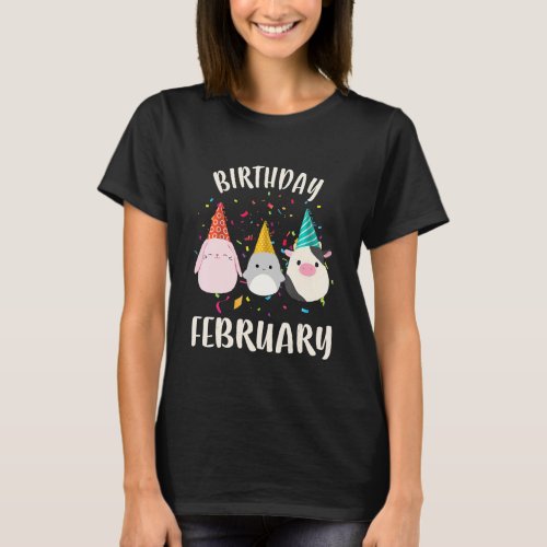 Cute Unicorn Birthday February Squishmallow Girl B T_Shirt