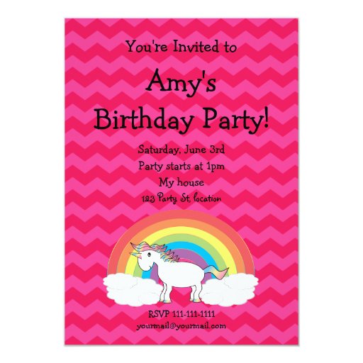 Cute unicorn birthday invitation | Zazzle