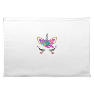 Cute Unicorn Birthday Outfit Cloth Placemat