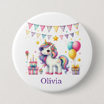 Cute Unicorn Birthday Personalized Name