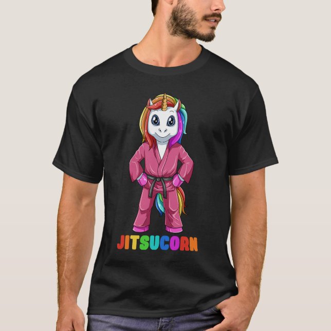 Cute Unicorn  Brazilian Jiu Jitsu, BJJ T-Shirt (Front)