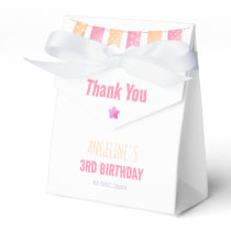 Cute Unicorn Bunting Flag Girl Birthday  Favor Boxes