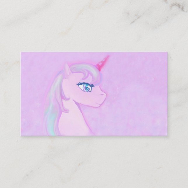 cute unicorn Business Card (Front)