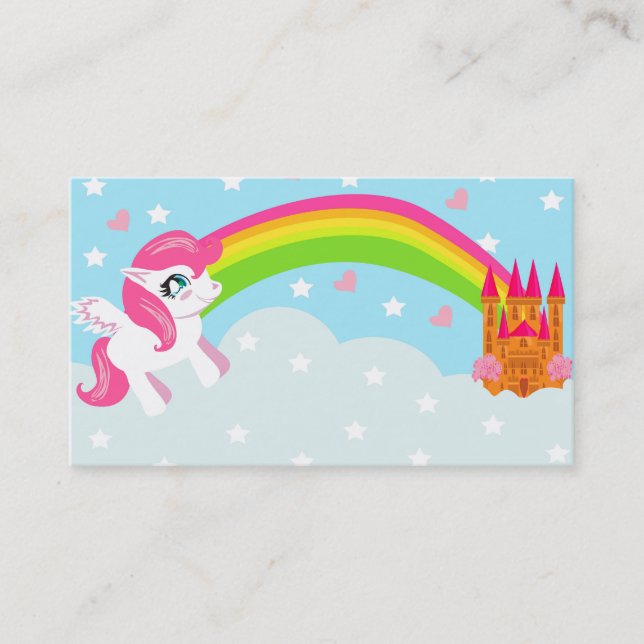 cute unicorn Business Card (Front)