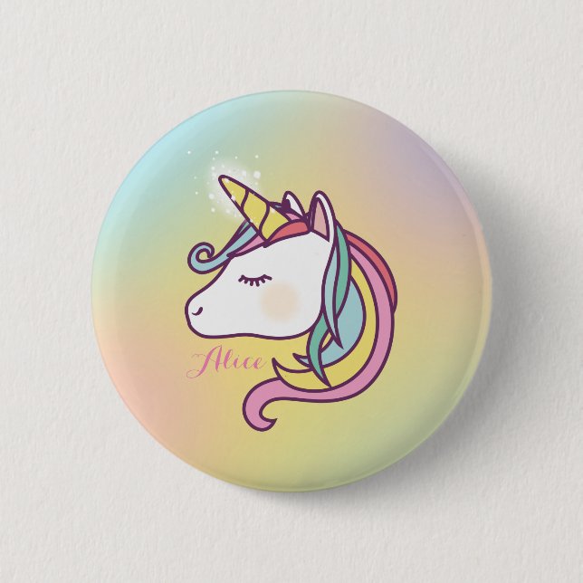 Cute Unicorn Button (Front)