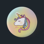 Cute Unicorn Button<br><div class="desc">Cute Unicorn Round Button</div>