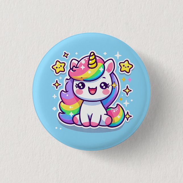 Cute Unicorn Button (Front)