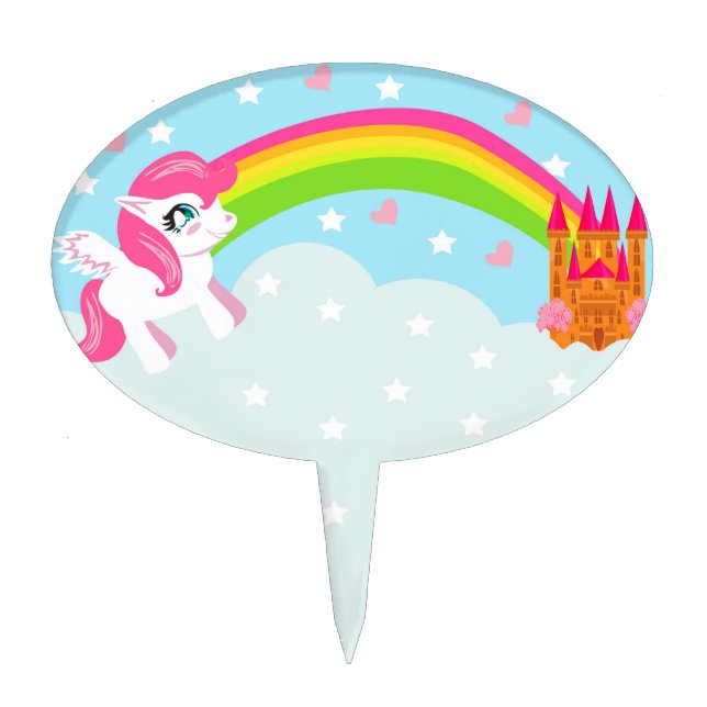 cute unicorn Cake Pick (Front)