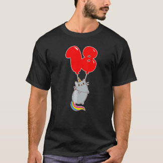 Cute Unicorn Cat 18th Birthday Kids Balloon Part T-Shirt