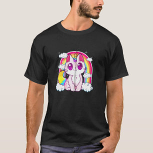 Cute Unicorn Cat Adorable Smiling Rainbow Kitty Zi T-Shirt