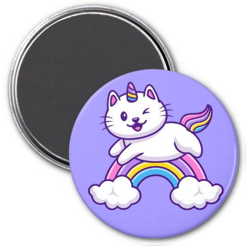 Cute Unicorn Cat Magnet