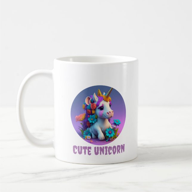 Cute unicorn coffee mug (Left)