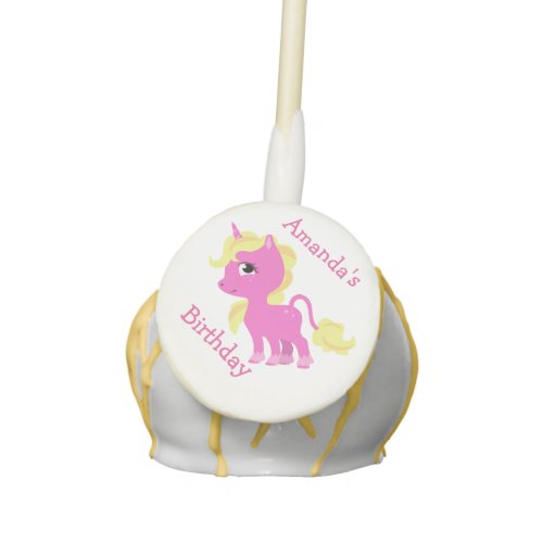 Cute Unicorn Custom Birthday Cake Pop