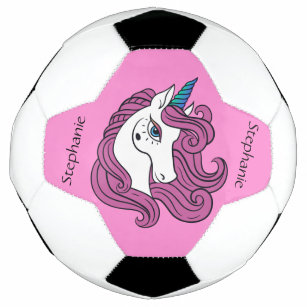 New High Quality Pink and Purple Custom Unicorn Soccer Ball Size 4 and 5 