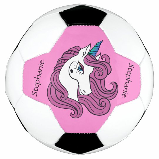 Cute Unicorn custom name \u0026 color soccer