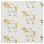 Cute Unicorn custom name fabric