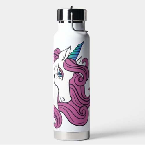 Cute Unicorn custom name Water Bottle