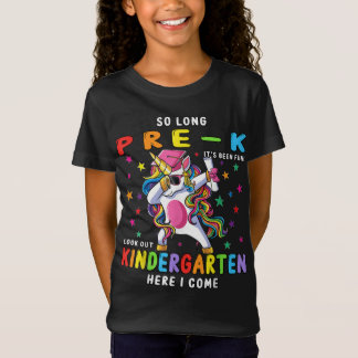 Cute Unicorn Dabbing So Long Pre-K Kindergarten He T-Shirt