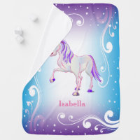 Cute Unicorn  Design Baby Blanket