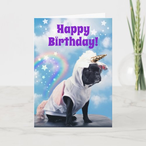 Cute Unicorn Dog Farting Rainbows Teen Birthday