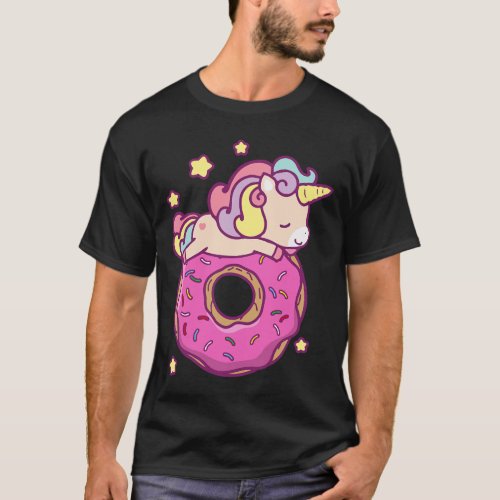Cute Unicorn Donut Girls Kids Donut Day June 2021 T_Shirt