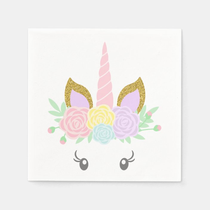 Unicorn Pastel Baby Shower Luncheon Napkins UNICORN BABY SHOWER